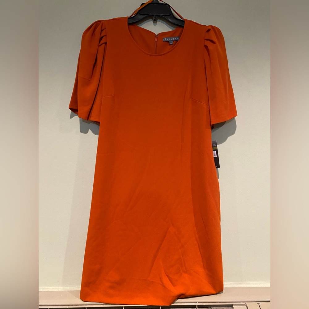 Sharagano Dress NWT Firestarter Orange